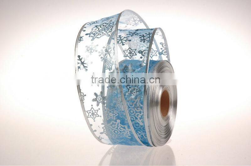 Gift Decorative Organza Wired Christmas Ribbons