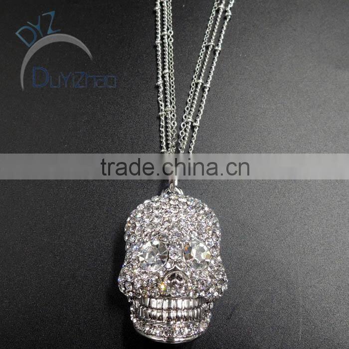 gold plated wholesale alloy necklace jewelry with crystal stone