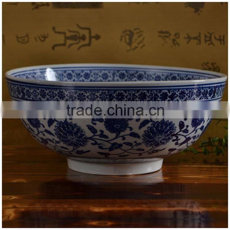 hot sale blue and white ceramic oval shape food fish dinner plates