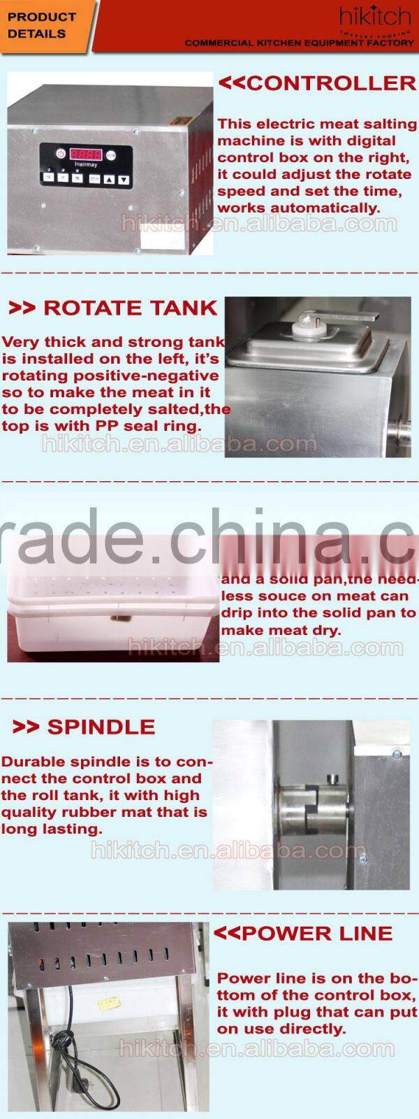 Kitchen equipment electric chicken marinator digital meat salting machine