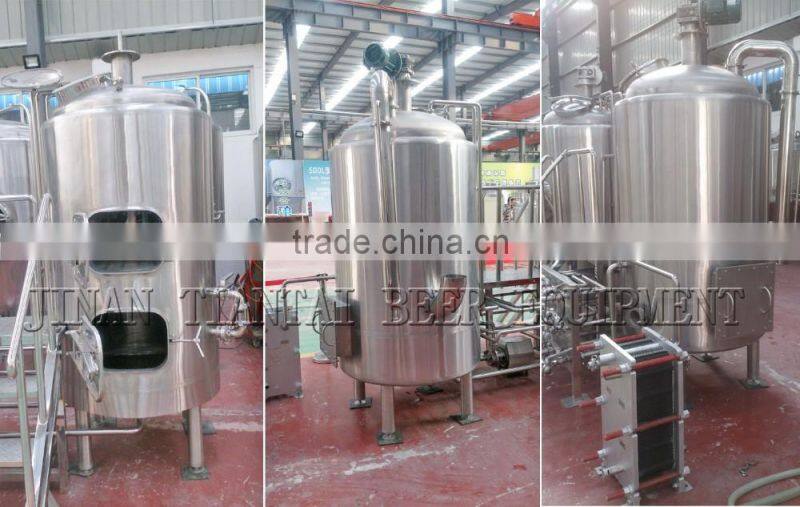 500L direct fire heated brewing kettle