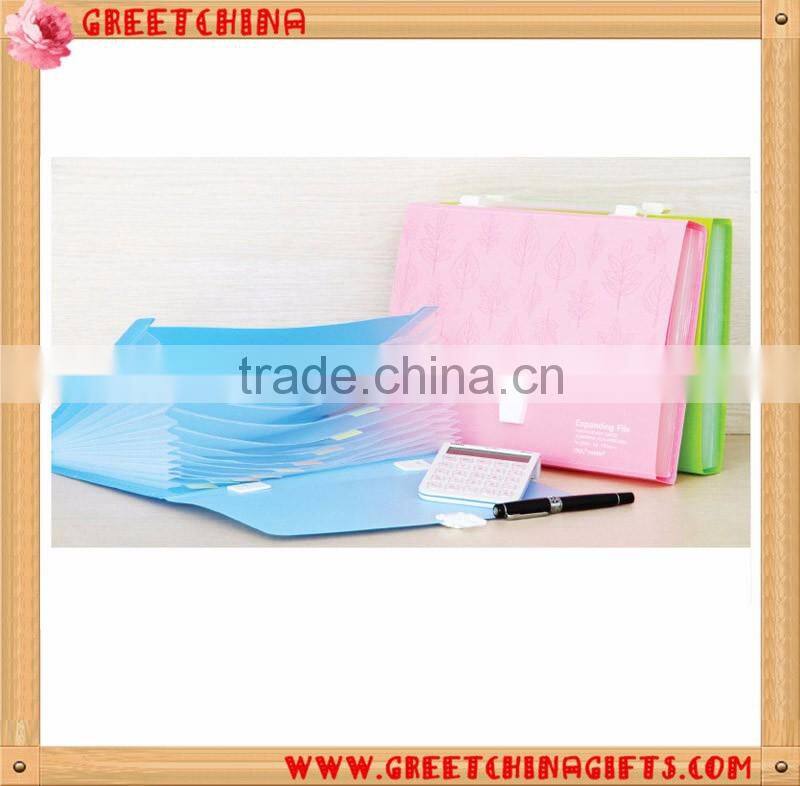 A4 Custom Candy Color Cute Multilayers Expanding File Folder With Handle
