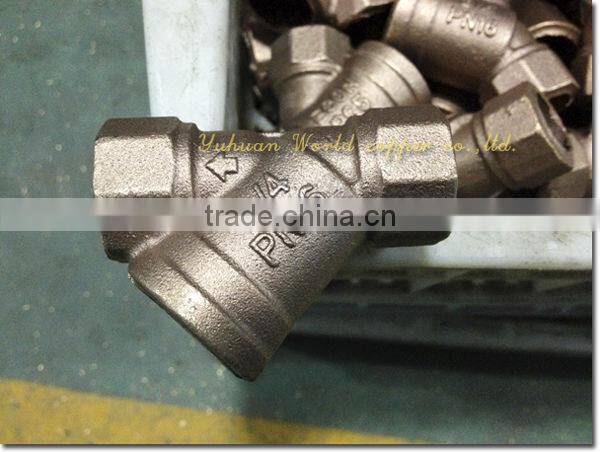 WD-1302-2 Bronze Y-Pattern Strainer Valve Hex Type