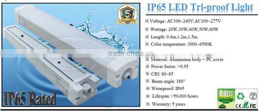 unique design high lumen factory price LED tube, ip65 led tri-proof light
