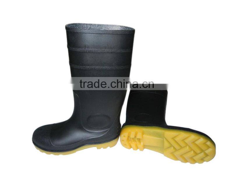 Safety PVC rain boots with steel toe,steel toe boots,wellington boots