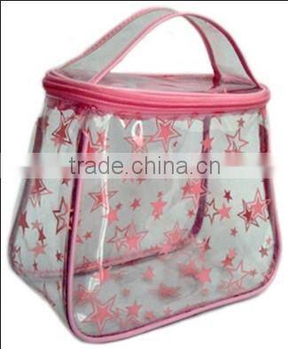 PVC ladies cosmetics bags floral shopping bag