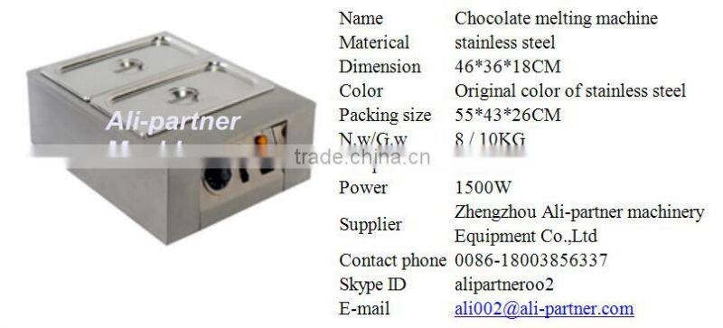 Water heating chocolate melting machine