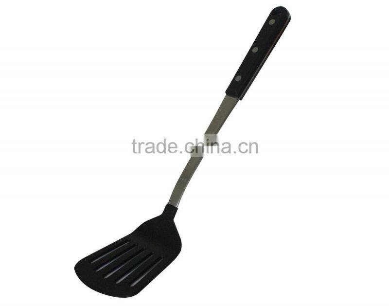 2015 popular sale metal slotted spatula stainless steel kitchen utensils with plastic handle CE / EU, FDA, LFGB, SGS
