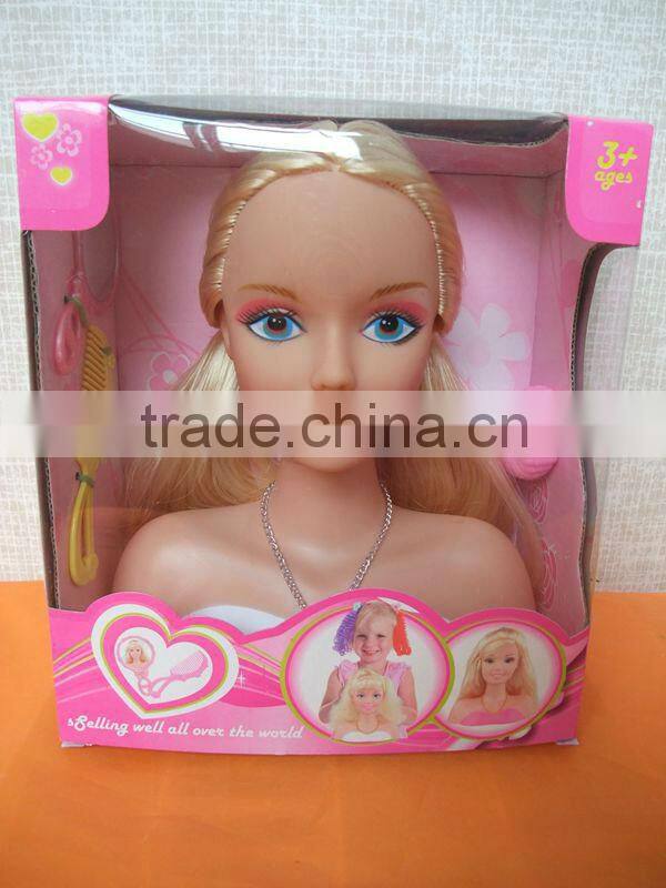 fashion doll diy hair half body big head black doll WW3608213