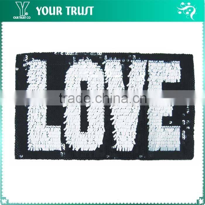 Width 3.5 Centimeter Flower Custom Wholesale Sequin Applique Patches