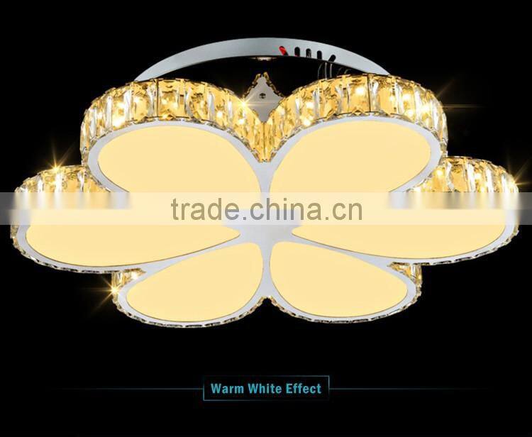High Brightness SMD5730 Flower Ceiling Light K9 Crystal Decorative Ceiling Lamp