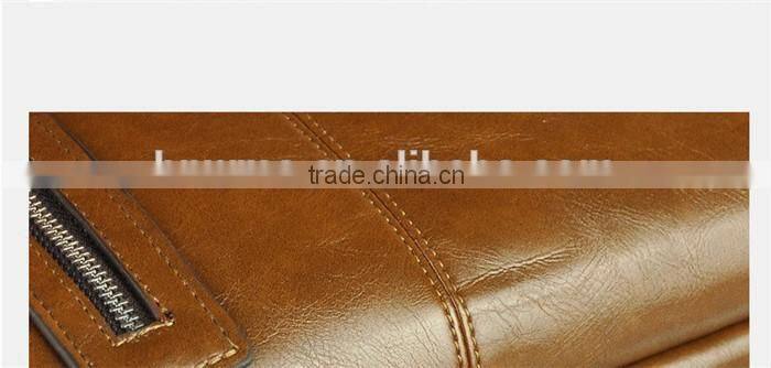 Luxury leather business laptop bag briefcase for man documents handbag