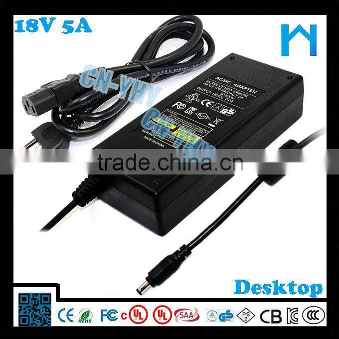 18 volt 5 amp power supply 90w
