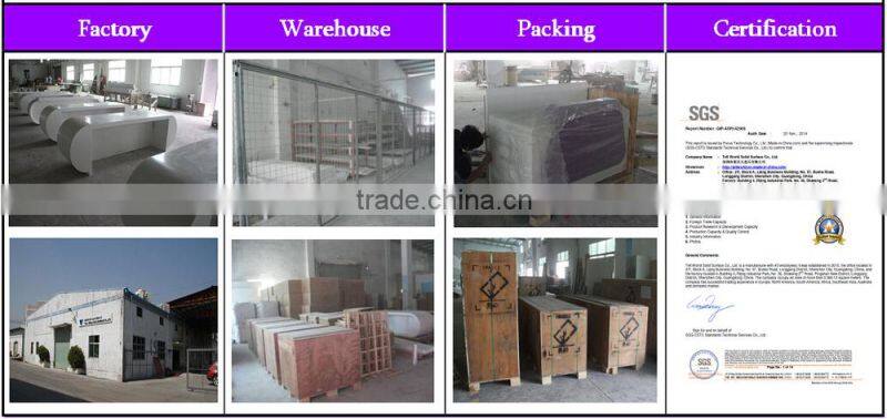 High glossy pure white logo lighted office reception counter front desk modern design