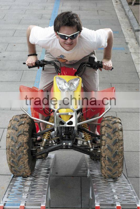 Folding ATV ramp with adjustable support legs on sales