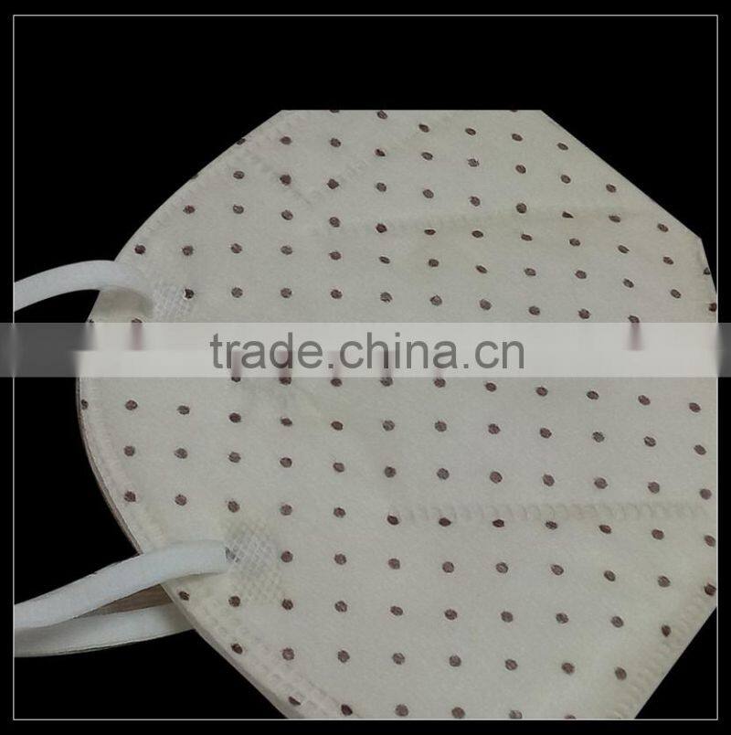 Yellow spunlace nonwoven C-shape protective face mask with valve