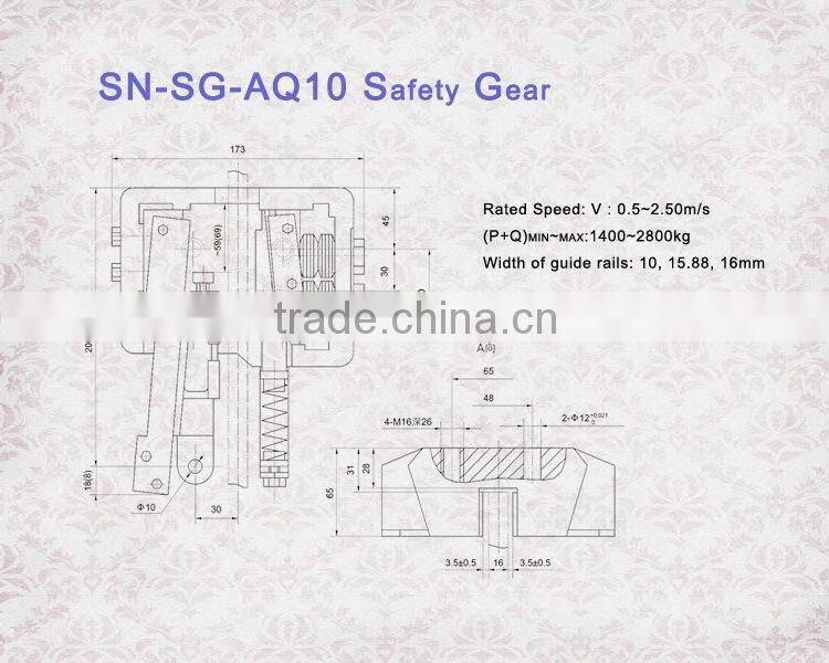 Durable promotional elevator safety gear adhesive sealant