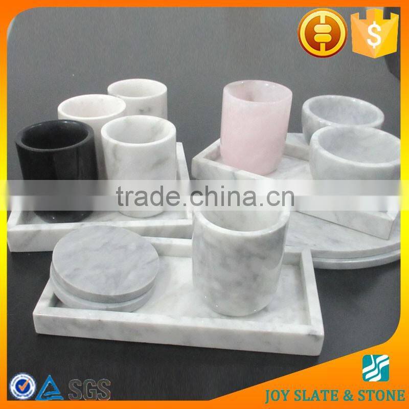 Natural marble dining set/carrara marble tray
