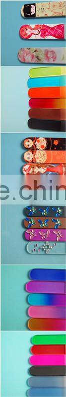 BLC-020 140mm With diamond on handle point tip glass nail files with rhinestones
