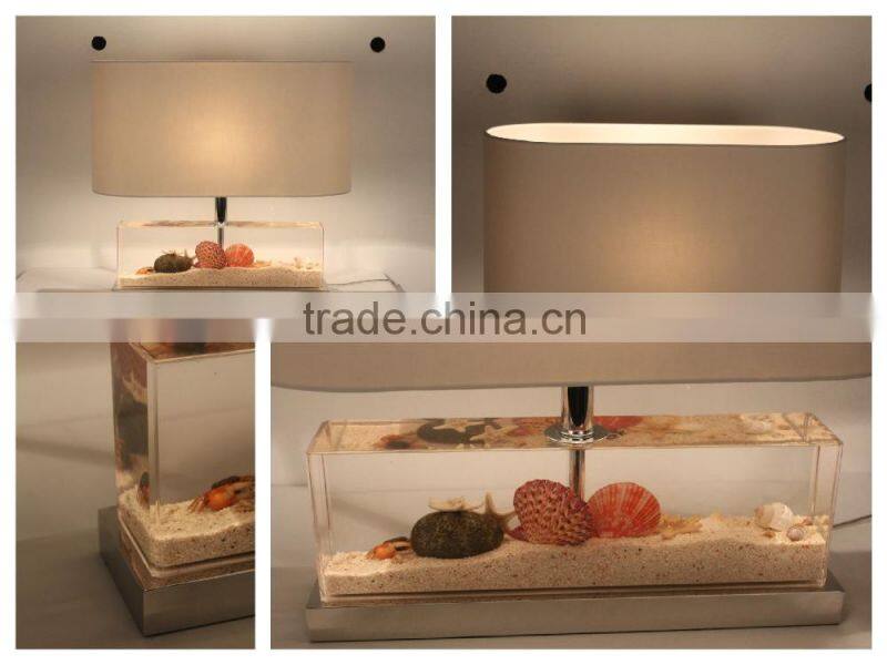 DIY Beach Shell Resin Luxury Unique Amber Table Lamps Modern Hotel Table Lamp