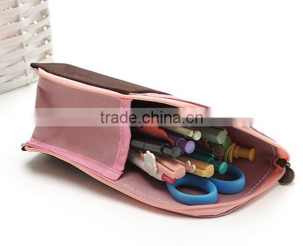 Space save Standing pencial bag zip closure Reasonable price in Shenzhen