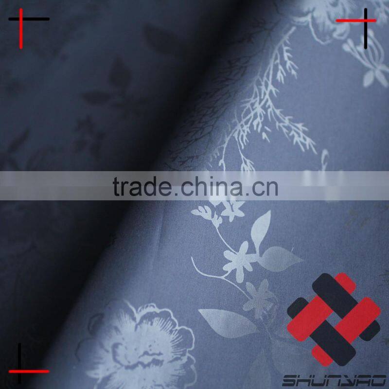 Polyester pongee emboss print fabric