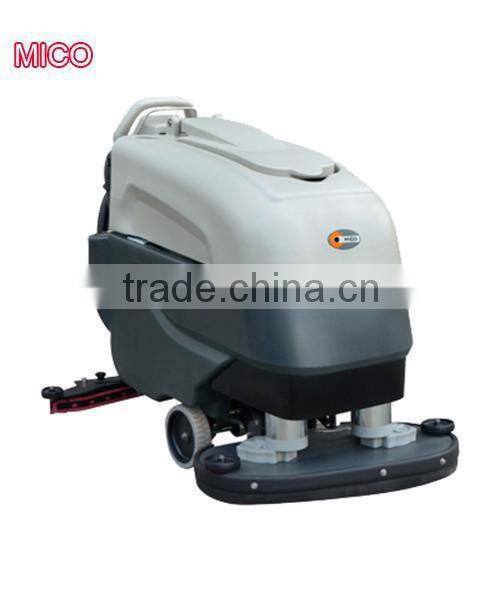Double brush automatic floor sweeper