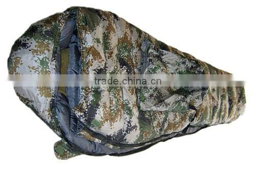 Mummy military duck down sleeping bags for 3 seasons camping
