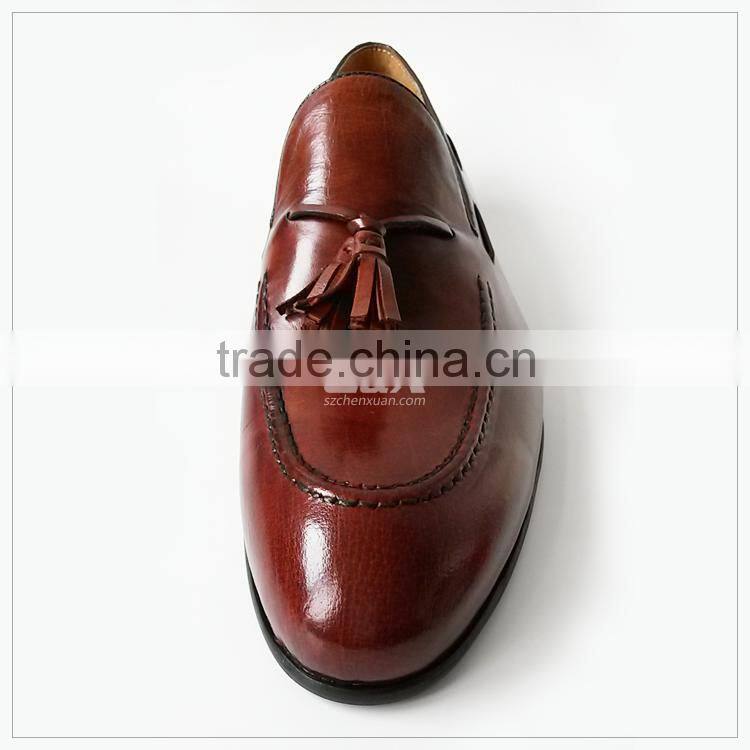 2016 New Arrival Tassle shoes Slip On Leather Shoe