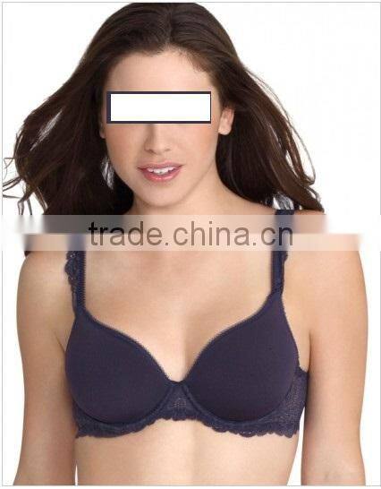 2014 new arrival ladies underwear padded lace bra