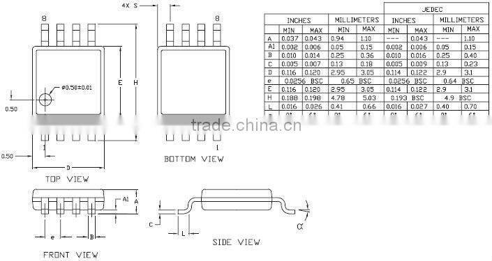 AT24C256-8P3 IC EEPROM 256KBIT IND 8TSSOP