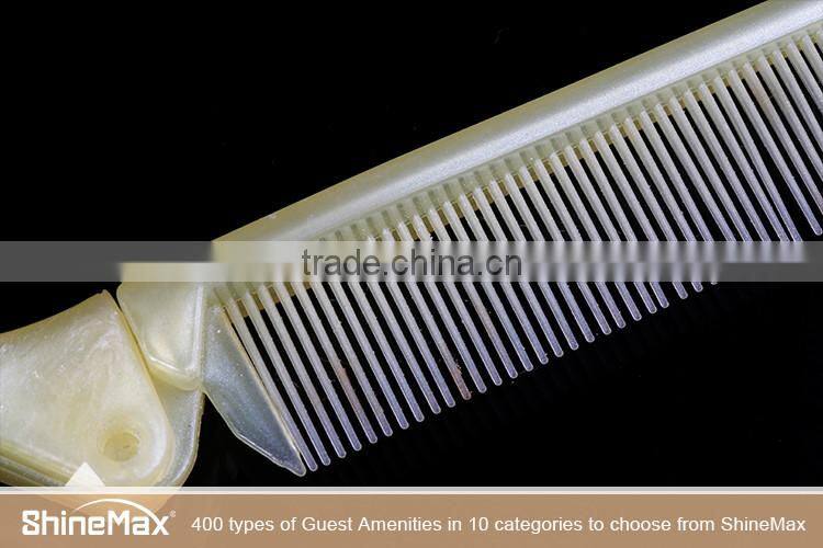 Plastic comb Travel hotel disposable foldable plastic comb Salon plastic tail comb Salon comb