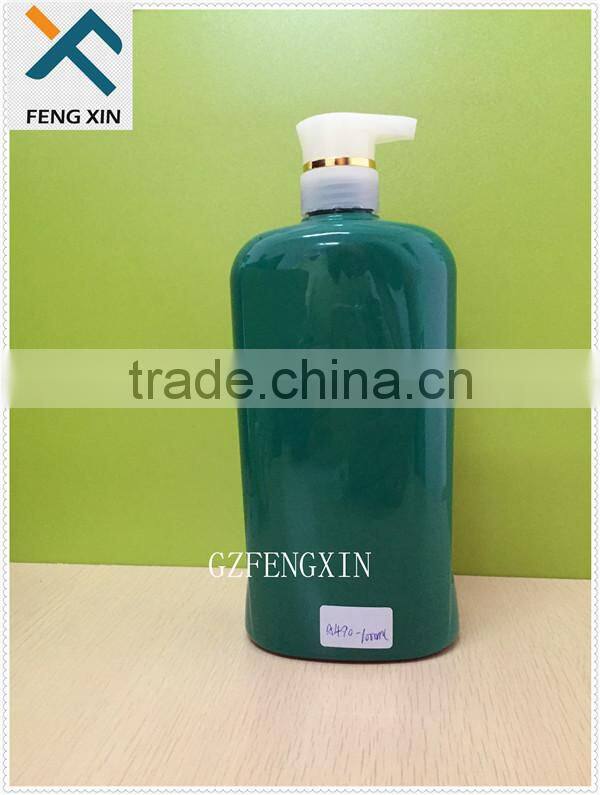 guangzhou manufacture 1000ml square bottle for shampoo and body lotion