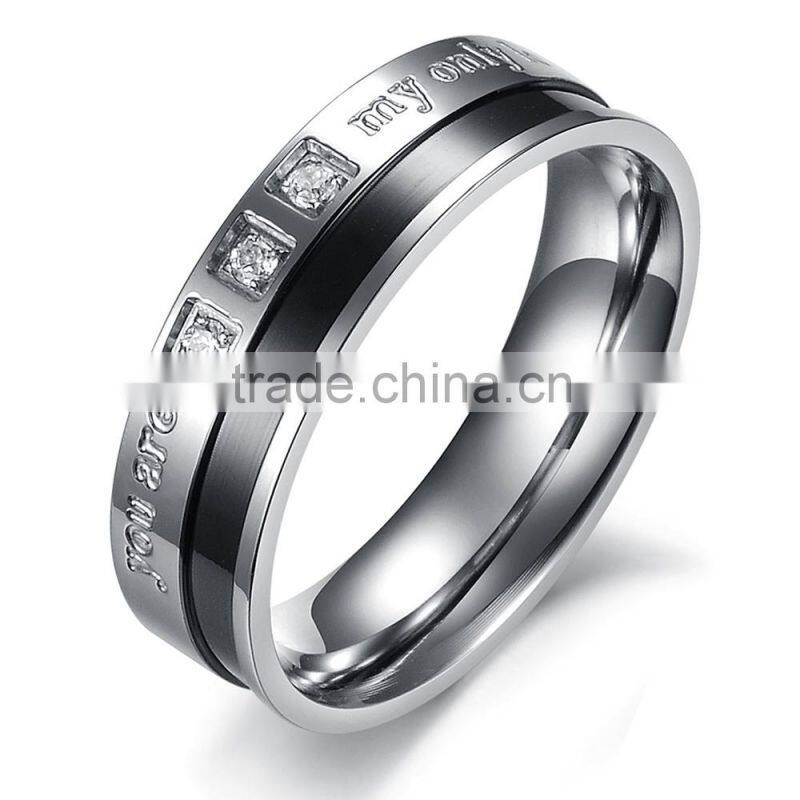 Stainless Steel Jewelry Fashion Engrave Words Friendship Rings