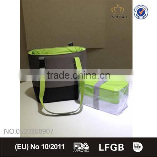 Kids canvas cooler bag with YKK metal zip