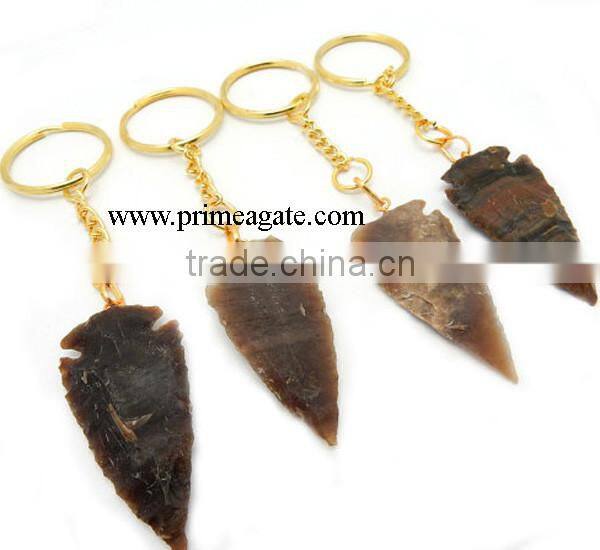 Buy Wholesale Factory Price Arrowheads Keyrings From Prime Agate Exports, INDIA