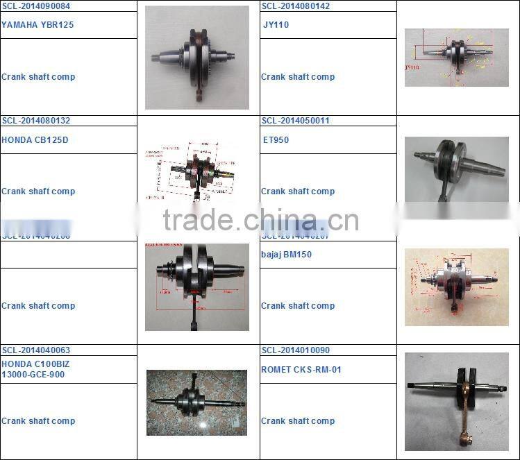 SCL-2013011569 China alibaba sale engine crank shaft for y.m.h yz125 motorcycle