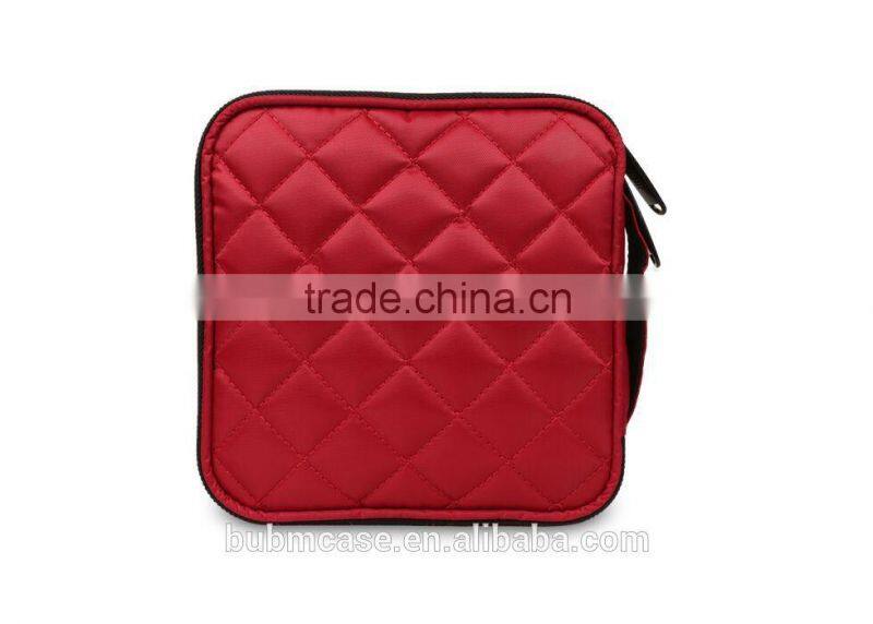 Fashion Red 32 Capacity PVC Fabric DVD Case CD Holder personalized cd case multi disc dvd cases