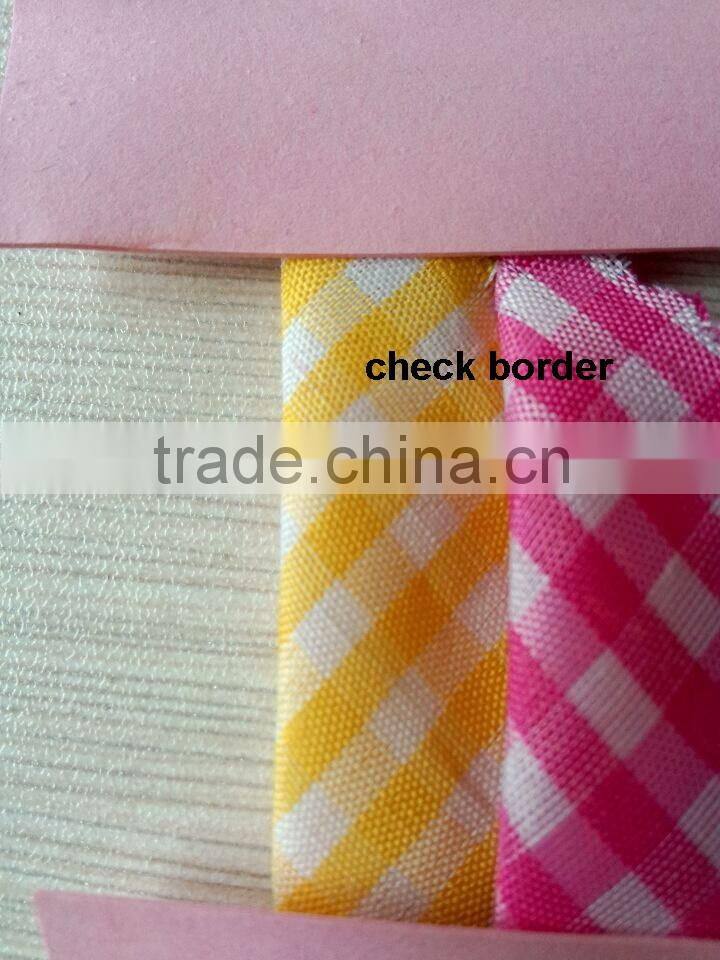 red check border 90gram pigment printed waist kitchen apron