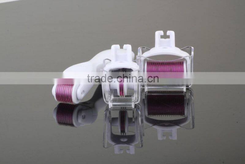 3 in 1 derma roller with changeable needle for eye,face,body skin care,acne scar removal