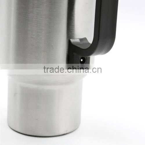 12V 450ml Stainless Steel Car Heated Cup Electronic Thermal Travel Mug Insulation Silver