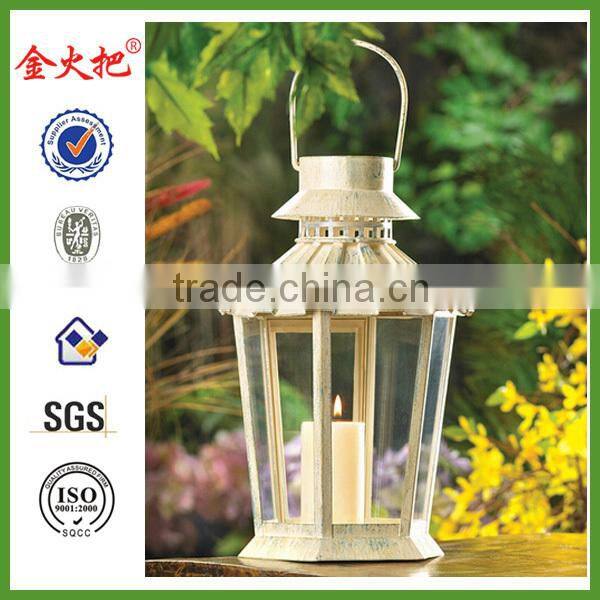 Weathered Ivory Graceful Garden Lantern