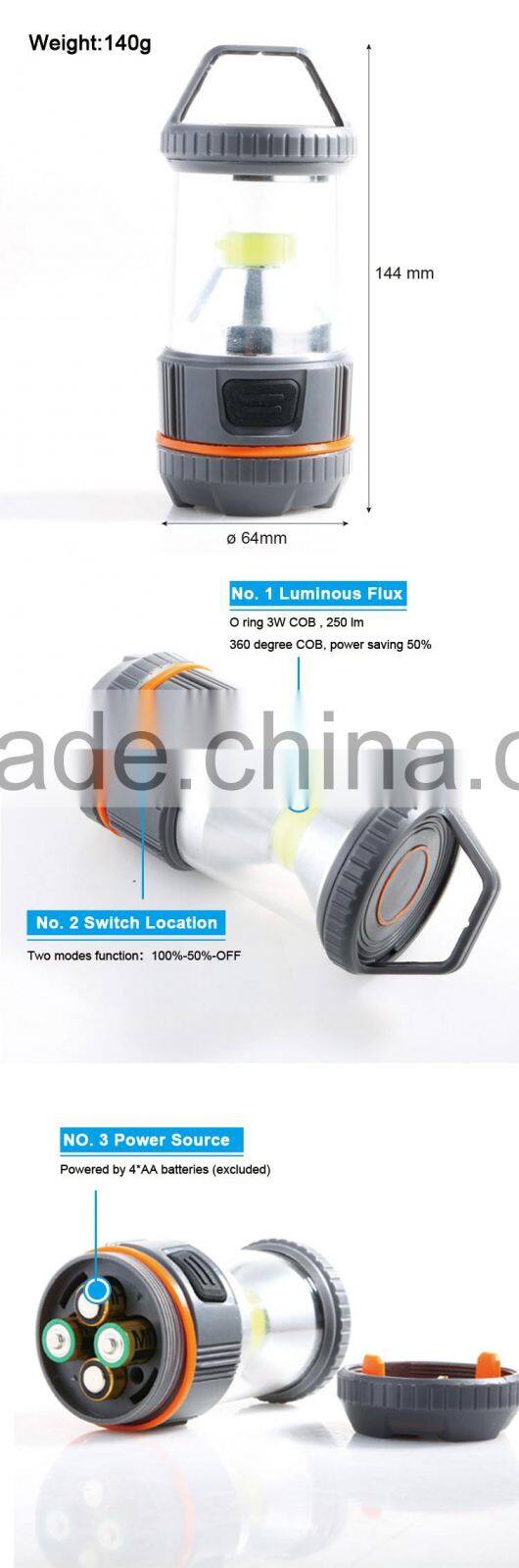 RoHS Approved durable O Ring COB camping emergency led light