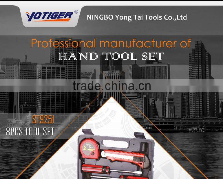 8pcs Hand tools function different types home tool kit