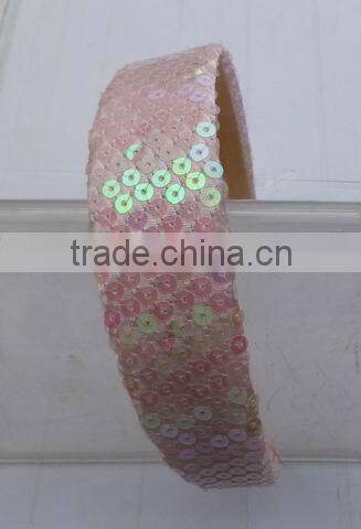 beautiful sequin fabric covered hairband