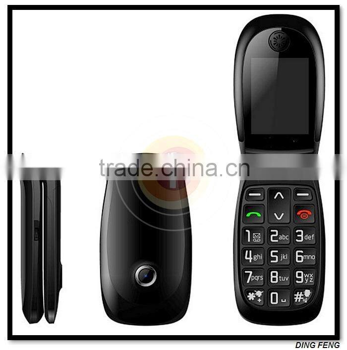 Flip 2.2 inch Big Font Big Keyboard Unlocked Wap Gprs MTK6260 Gsm Quad Band FM SOS Old People Mobile Phone T03