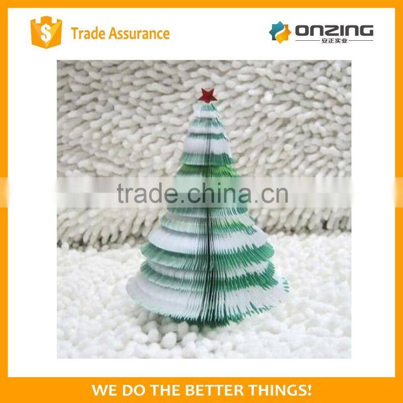 Onzing good quality christmas tree shaped sticky note