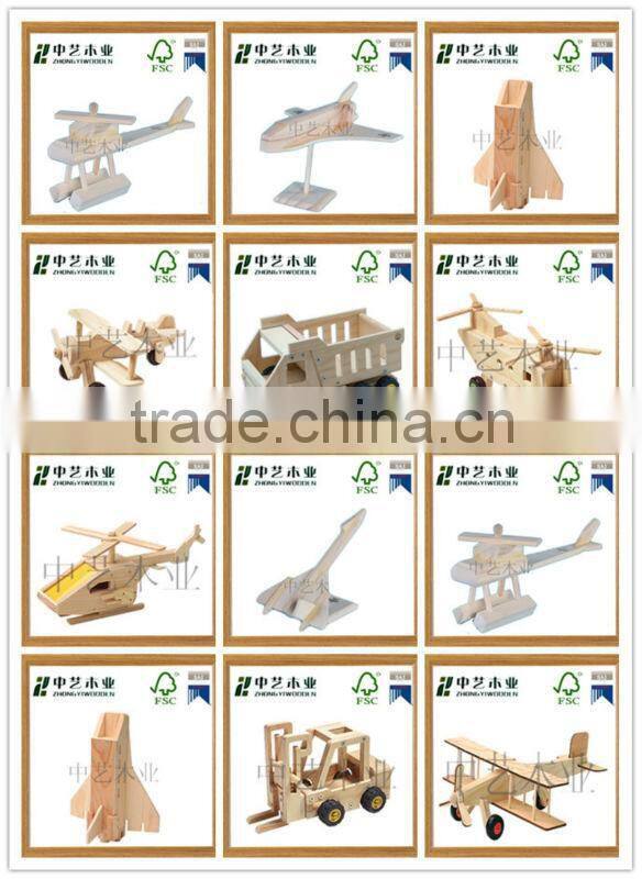 wholesale DIY assembly wooden car toy for 3-8 years chidren