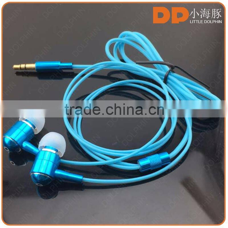 wholesale earphones super stereo noise cancelling metal glowing mp3 headphones fluorescence earphone