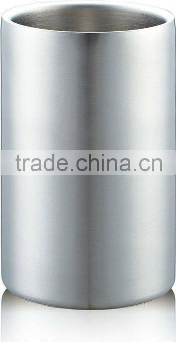 round stainless steel ice bucket